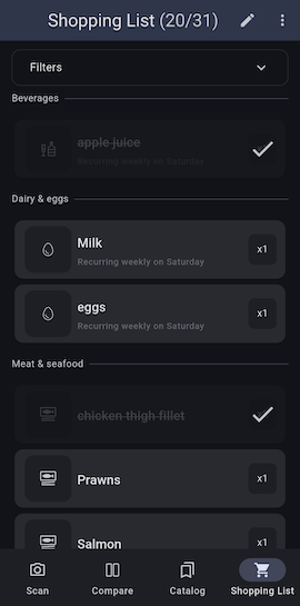 shopping list image